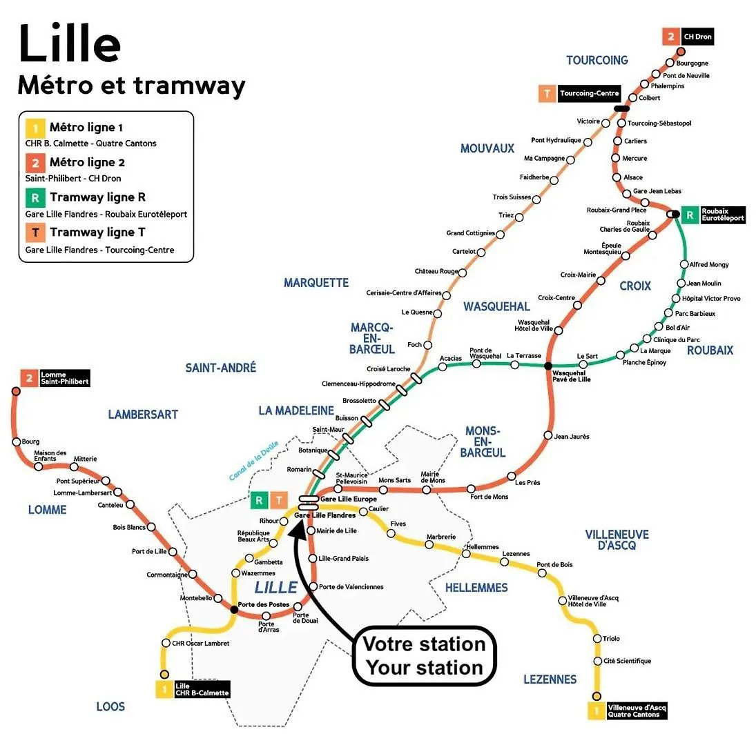 Lille Centre - Nice cozy&functional ap 0*,